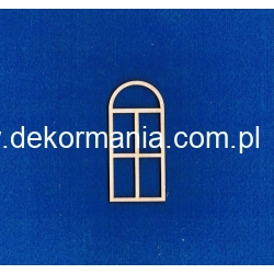 SKLEJKA #3mm  Okno 7,5x3,5cm ,okienko, rama okna , półłuk  7,5x 3,5cm  (nr 3)  , sklejka